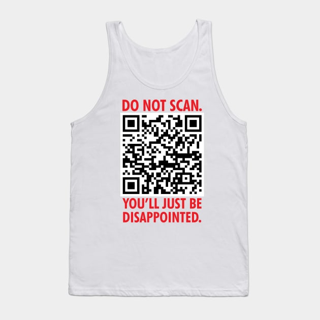 Do Not Scan: Disappointing QR Code Tank Top by inotyler